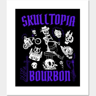 Skulltopia Bourbon Posters and Art